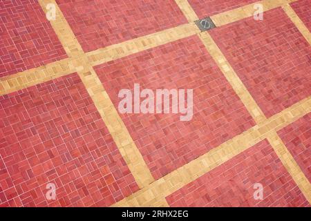 Photo of a brick pavement background. Stock Photo