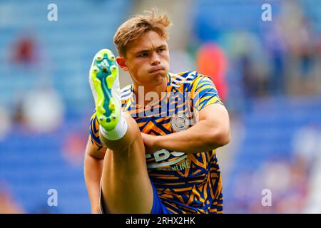 King Power Stadium, Leicester, UK. 19th Aug, 2023. EFL Championship Football, Leicester City versus Cardiff City; Callum Doyle of Leicester City during the pre-match warm-up Credit: Action Plus Sports/Alamy Live News Stock Photo