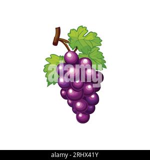 Clipart vector illustration of a bunch of grapes Stock Vector