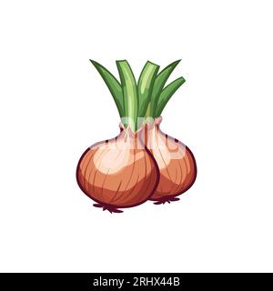 Clipart vector illustration of onions Stock Vector