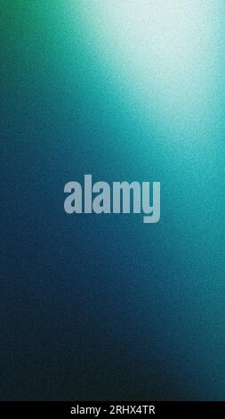 Green blue white vertical grainy background gradient dark backdrop glowing light mobile wallpaper design Stock Photo