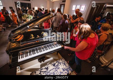 A grand piano in a black lacquered and chinoiserie case by John Broadwood &  Sons, no. 253218, circa 1934, Freddie Mercury: A World of His Own, At  Home, 2023