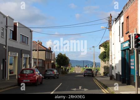 A photo of a street in Glasthule, Dublin. Stock Photo