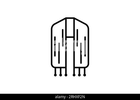 Scarf Icon. Icon related to clothes. suitable for web site design, app, user interfaces. line icon style. Simple vector design editable Stock Vector