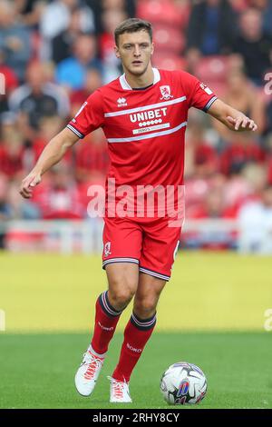 Dael Fry #6 of Middlesbrough in action during the Sky Bet Championship match Middlesbrough vs Huddersfield Town at Riverside Stadium, Middlesbrough, United Kingdom, 19th August 2023  (Photo by Gareth Evans/News Images) Stock Photo