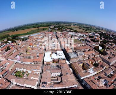 Aerial view of the town of Guastalla in the province of Reggio Emilia. Italy Stock Photo