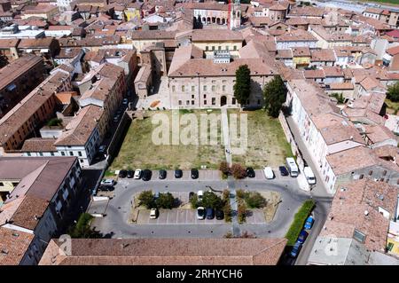 Aerial view of the town of Guastalla in the province of Reggio Emilia. Italy Stock Photo