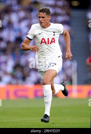 Tottenham Hotspur's Micky van de Ven during the Premier League match at the Tottenham Hotspur Stadium, London. Picture date: Saturday August 19, 2023. Stock Photo