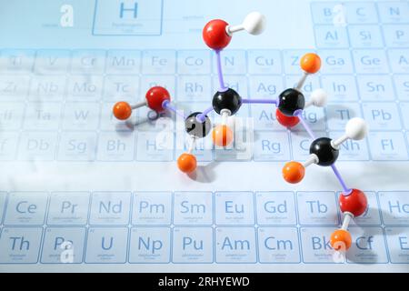 Elements Modle Molecular model on periodic table of chemical elements Stock Photo - Alamy