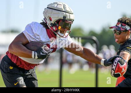 Washington Commanders running back Jonathan Williams (41) runs during an  NFL football game against the Carolina Panthers, Saturday, Aug. 13, 2022 in  Landover. (AP Photo/Daniel Kucin Jr Stock Photo - Alamy