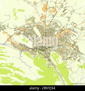 Vector city map of Monterrey, Nuevo Leon, Mexico Stock Vector