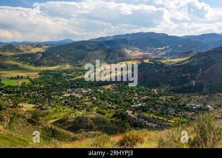 Lyons, Colorado in the Rocky Mountains on a Summer Day Stock Photo