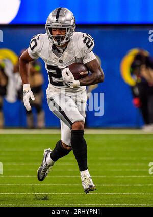 Las Vegas Raiders safety Isaiah Pola-Mao, center, celebrates with ...