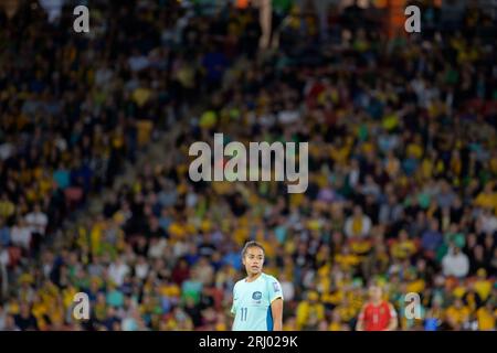 Brisbane, Australia. 19th Aug, 2023. Mary Fowler of Australia looks on during the FIFA Women's World Cup Australia and New Zealand 2023 Third Place match between Sweden and Australia at Brisbane Stadium on August 19, 2023 in Brisbane, Australia Credit: IOIO IMAGES/Alamy Live News Stock Photo