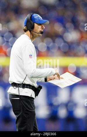 Indianapolis Colts head coach Shane Steichen, left, and Jacksonville ...