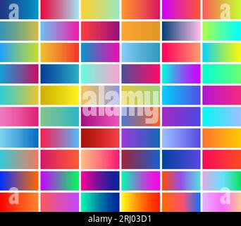 Collection of colorful smooth gradient background for graphic design. Vector illustration Stock Vector