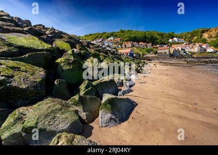 Runswick Bay Seaside Town North East England Stock Photo