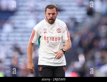London, UK. 19th Aug, 2023. Charlie Owen, Manchester United fitness coach during the Premier League match at the Tottenham Hotspur Stadium, London. Picture credit should read: Paul Terry/Sportimage Credit: Sportimage Ltd/Alamy Live News Stock Photo