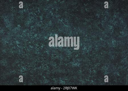 Painted canvas grungy background texture. Abstract elegant wallpaper, vintage black and turquoise concrete surface, studio backdrop Stock Photo