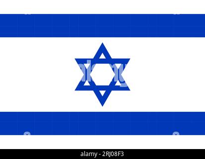 Flag of Israel. Vector israel flag design in original color and dimension, for print or web Stock Vector