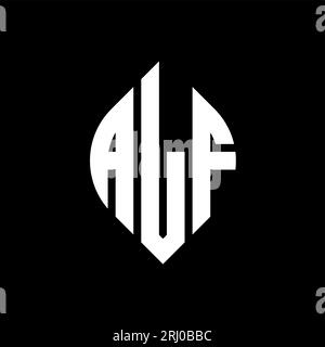 ALF circle letter logo design with circle and ellipse shape. ALF ...
