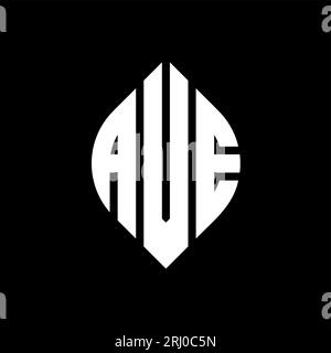 AVE circle letter logo design with circle and ellipse shape. AVE ellipse letters with typographic style. The three initials form a circle logo. AVE Ci Stock Vector