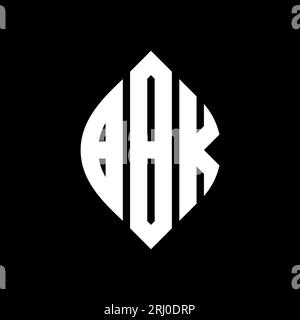 BBK circle letter logo design with circle and ellipse shape. BBK ...