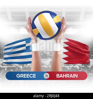 Bahrain vs Greece national teams volleyball volley ball match