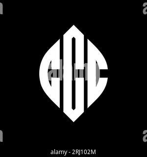 CCC circle letter logo design with circle and ellipse shape. CCC ellipse letters with typographic style. The three initials form a circle logo. CCC Ci Stock Vector