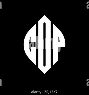 CDP circle letter logo design with circle and ellipse shape. CDP ...