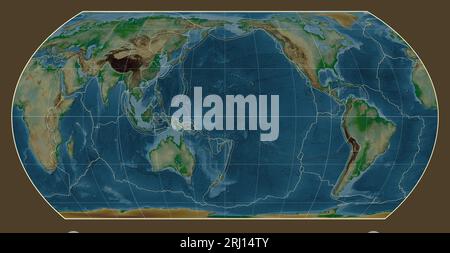 Physical map of the world in the Hatano Asymmetrical Equal Area ...