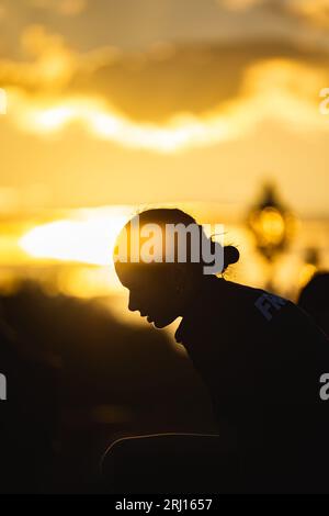 Emma Lombardi (FRA) at the Mixed Relay Triathlon during the 2023 World Triathlon Olympic & Paralympic Games Test Event, on August from 17 to 20, 2023 in Paris, France - Photo Germain Hazard / FFTRI / DPPI Stock Photo