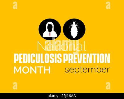 National Pediculosis Prevention Month Promotes Awareness, Education, and Protection from Lice. Guarding Against Unwanted Guests vector illustration ba Stock Vector