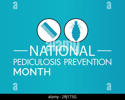 National Pediculosis Prevention Month Promotes Awareness, Education, and Protection from Lice. Guarding Against Unwanted Guests vector illustration ba Stock Vector