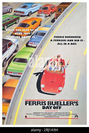 1986 poster for Ferris Bueller's Day Off starring Matthew Broderick Stock Photo