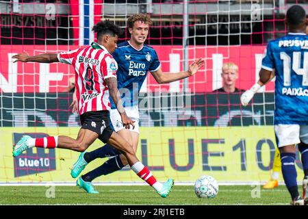 Rotterdam, The Netherlands. 20th Aug, 2023. Rotterdam - Charles-Andreas Brym of Sparta Rotterdam scores the 2-0 during the Eredivisie match between Sparta Rotterdam v Feyenoord at Het Kasteel on 20 August 2023 in Rotterdam, The Netherlands. Credit: box to box pictures/Alamy Live News Stock Photo