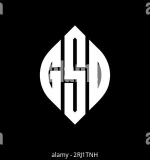 GSD circle letter logo design with circle and ellipse shape. GSD ...