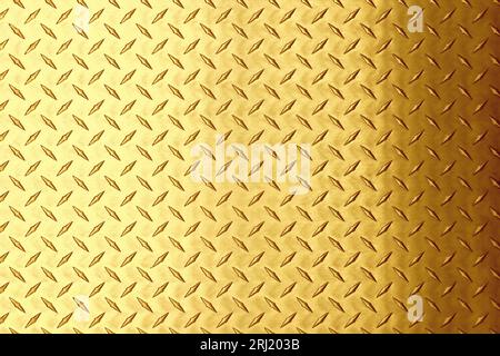 golden metal texture with rhombic pattern. brass or gold background Stock Photo
