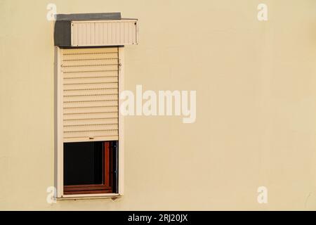 Blinds in an apartment. Semi-closed window. Stock Photo