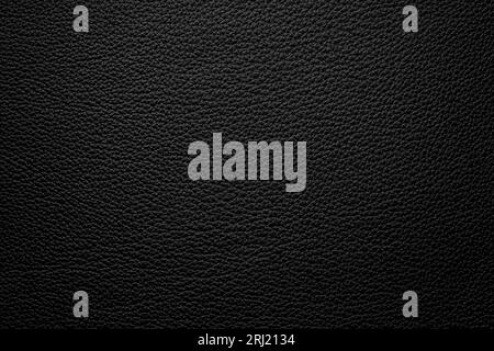 black leather background, natural hide texture closeup Stock Photo