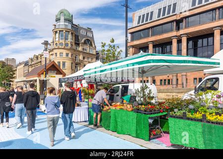 The Quayside Sunday Market, Quayside, Newcastle upon Tyne, Tyne and Wear, England, United Kingdom Stock Photo