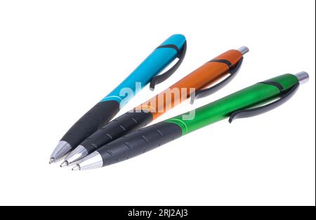 colored pens isolated on white background Stock Photo