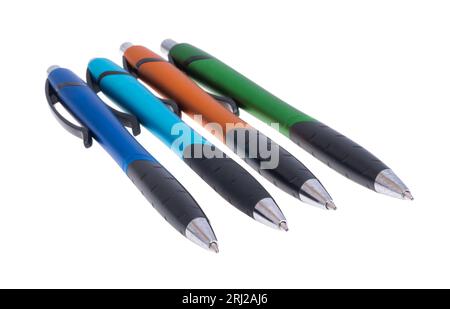 colored pens isolated on white background Stock Photo