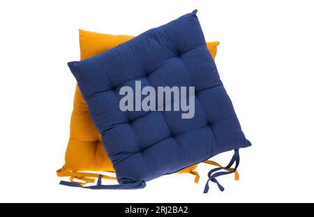 pillows on chair isolated on white background Stock Photo