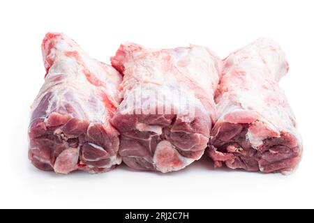 Raw pork  legs isolated on white background Stock Photo