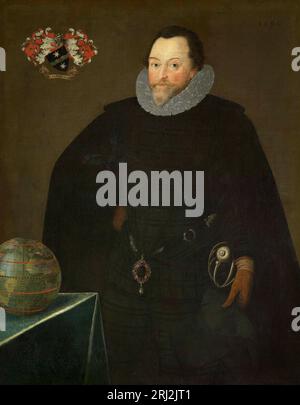 A portrait of Sir Francis Drake by Marcus Gheeraerts the Younger Stock Photo