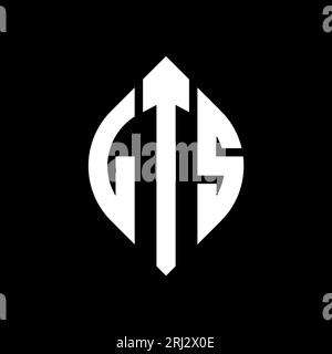 LTS circle letter logo design with circle and ellipse shape. LTS ellipse letters with typographic style. The three initials form a circle logo. LTS Ci Stock Vector