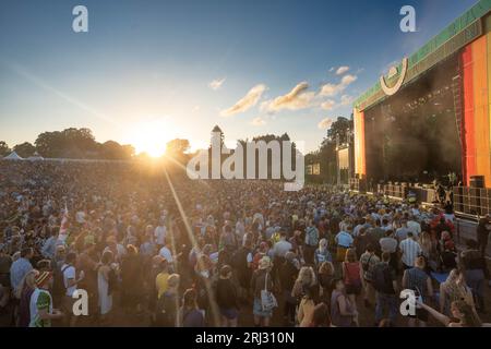 Glanusk Park, UK. Sunday, 20 August, 2023. The main stage on the last day of the 2023 Green Man Festival in Glanusk Park, Brecon Beacons, Wales. Photo date: Sunday, August 20, 2023. Photo credit should read: Richard Gray/Alamy Live News Stock Photo