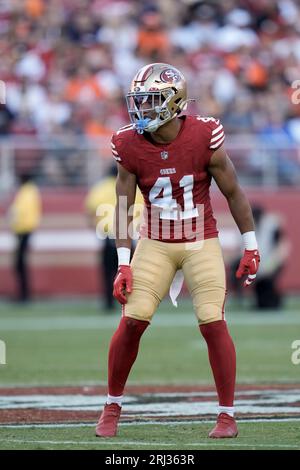 San Francisco 49ers cornerback Qwuantrezz Knight (43) before an NFL  preseason football game against the Denver Broncos in Santa Clara, Calif.,  Saturday, Aug. 19, 2023. (AP Photo/Godofredo A. Vásquez Stock Photo - Alamy