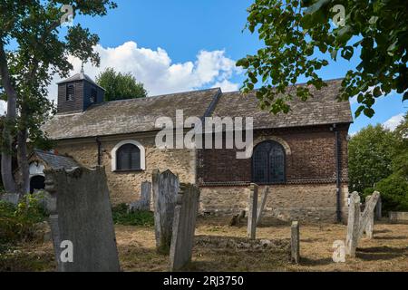 The ancient church of St Mary the Virgin at Little Ilford, East London UK Stock Photo